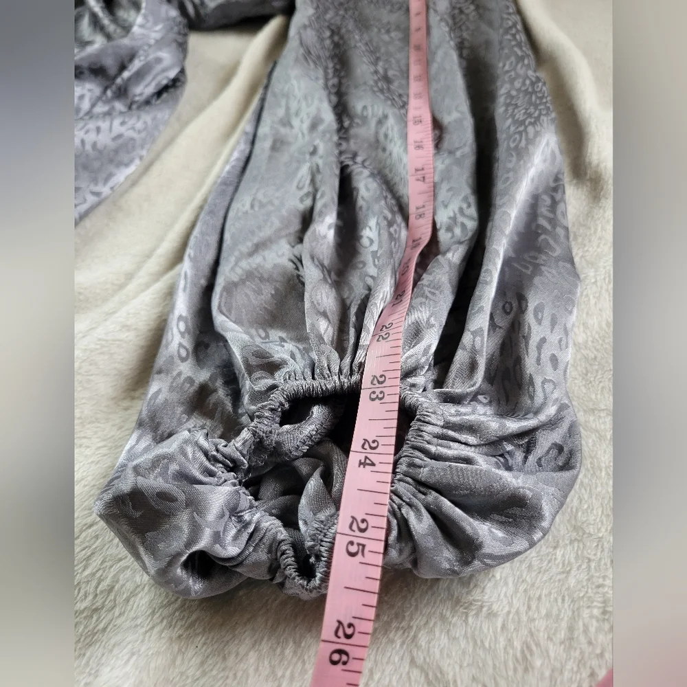 ✨️HP✨️Sage The Label | Anthro | NWT Wild Thoughts Silver Jacquard Leopard Dress - Picture 14 of 16